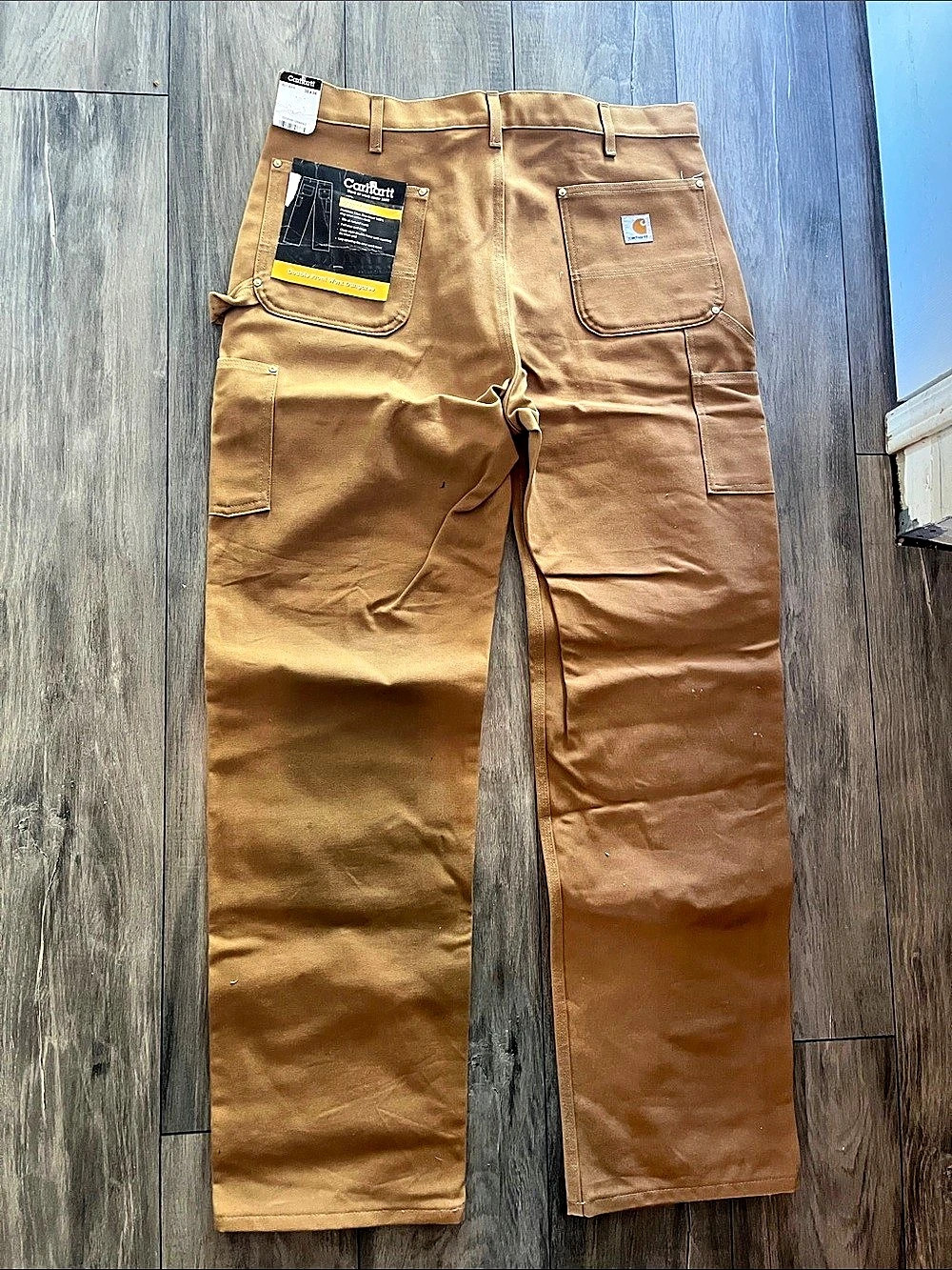 Carhartt Firm Duck Double-Front Work Dungaree Brown Waist 38x34